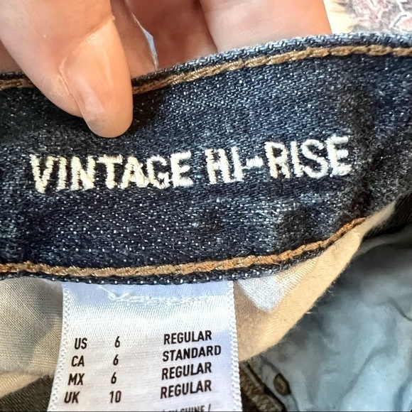 WOMEN’S American Eagle Vintage Hi-Rise Button Fly Jeans Size 6 - Picture 4 of 8